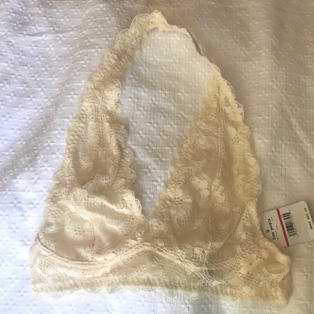 NWT Free People Galloon Lace Halter Bra